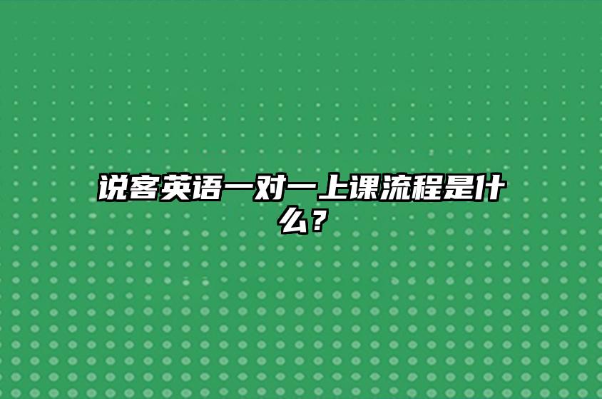 说客英语一对一上课流程是什么？ 